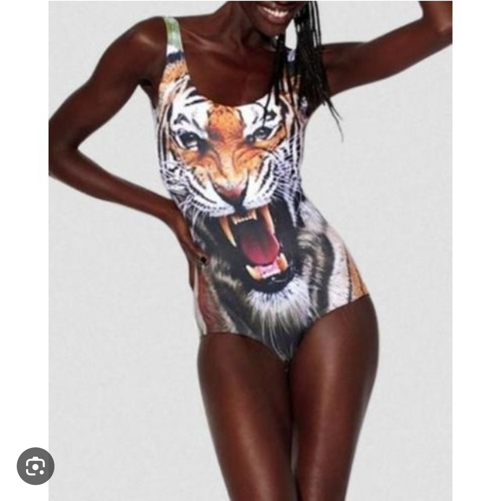 Tiger Print One Piece Swimsuit